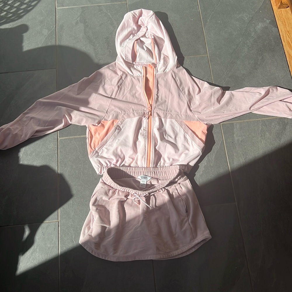 Athleta Girl matching jacket and skort set